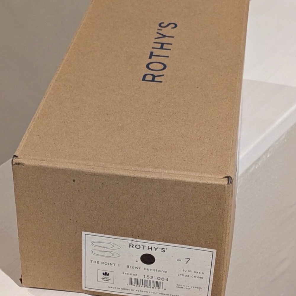 Rothy’s The Point II in Brown Sunstone - New in Box - Picture 2 of 4